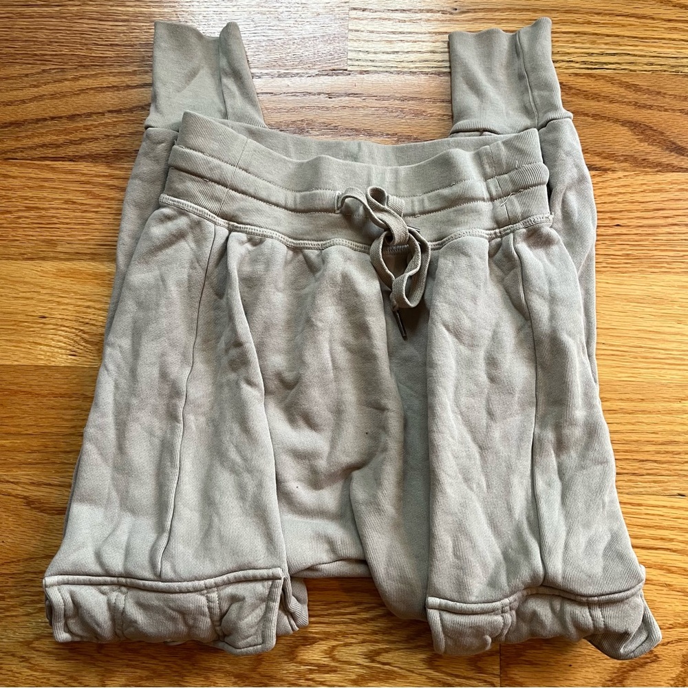 NSF light tan cargo sweatpants joggers size XS - Picture 3 of 7